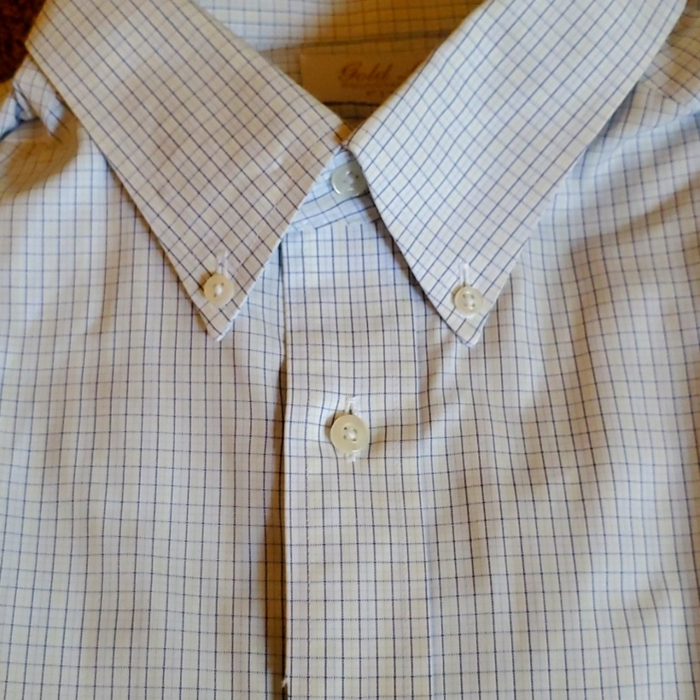 Roundtree & Yorke Dress shirt 16.5 x35 fitted style